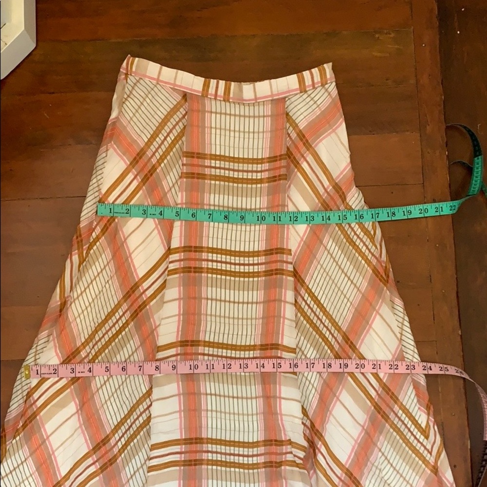 Massimo Dutti Check print midi skirt in Raspberry - Picture 11 of 16